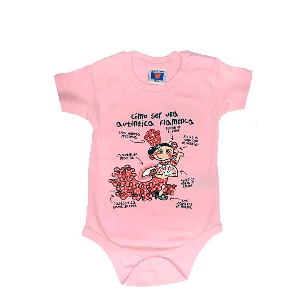 bebe, Camiseta "Flamenca" body de bebe- Souvenir infantil