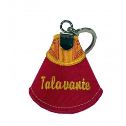 Capote bullfighting keychain with embroidered names of matadors