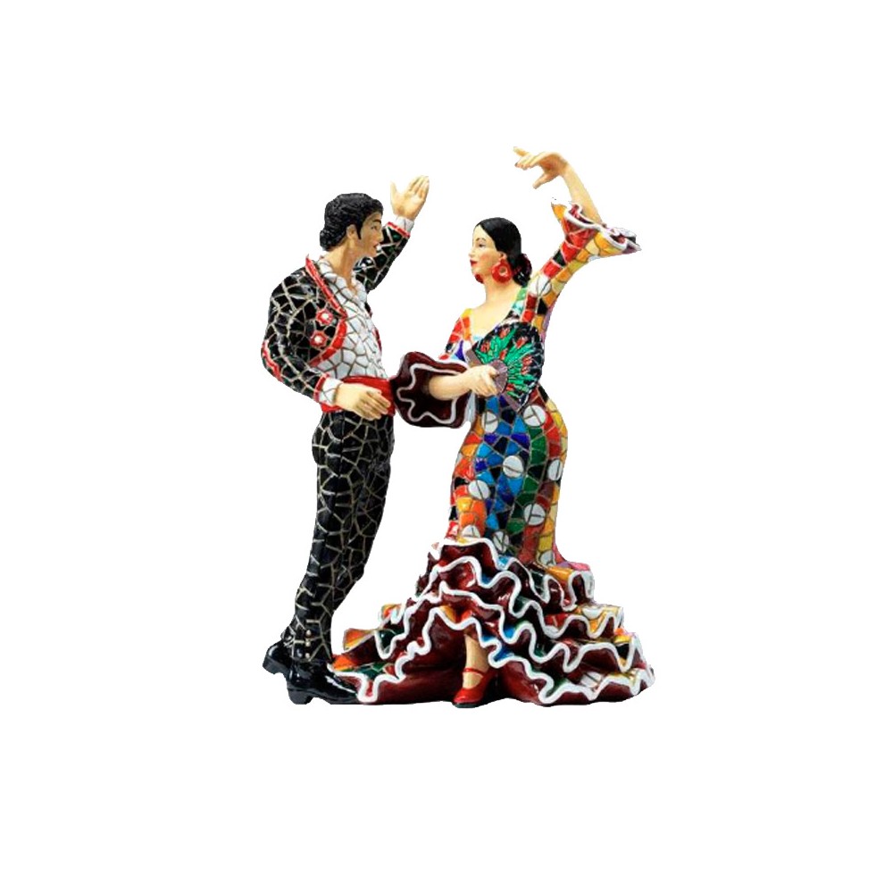 Couple of trencadis dancers Mosaic