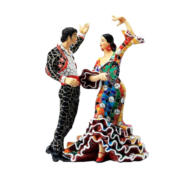 Couple of trencadis dancers Mosaic