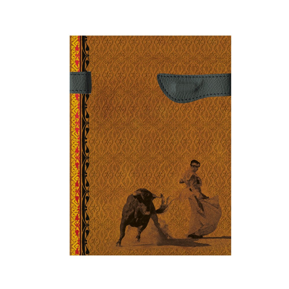 Elegant bullfighting notebook or agenda