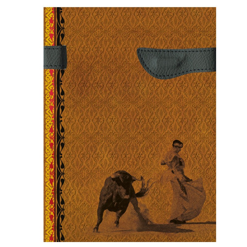 Elegant bullfighting notebook or agenda