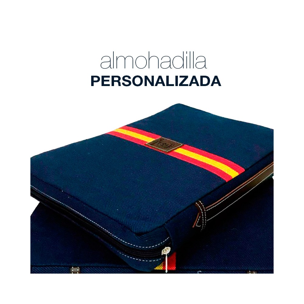 Almohadilla taurina "Azul bandera" personalizada