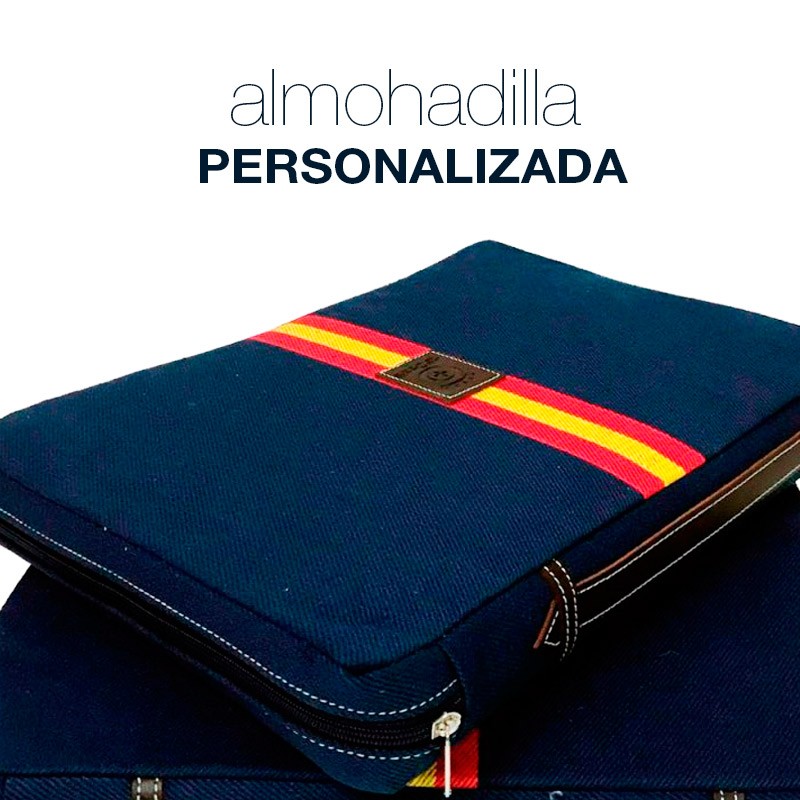 Almohadilla taurina "Azul bandera" personalizada