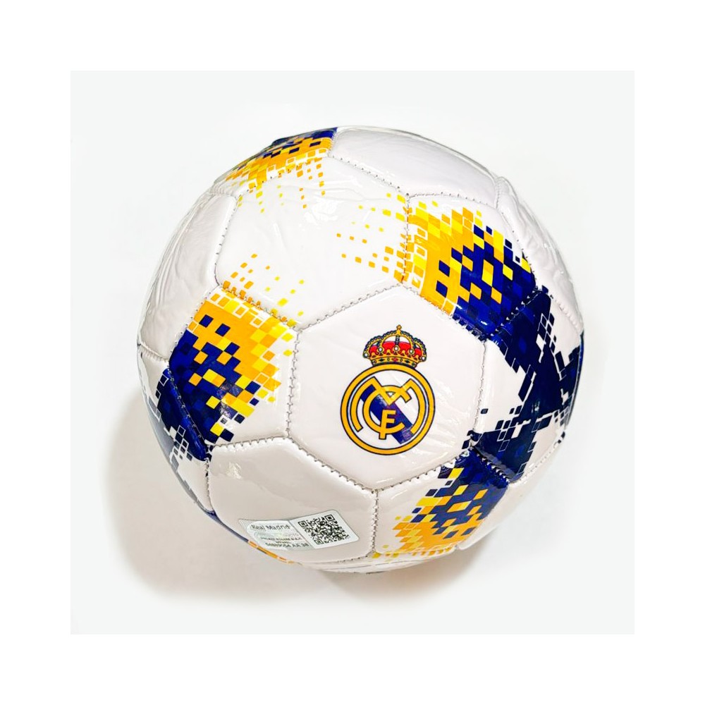 Balon de futbol "Real Madrid" de color blanco y azul