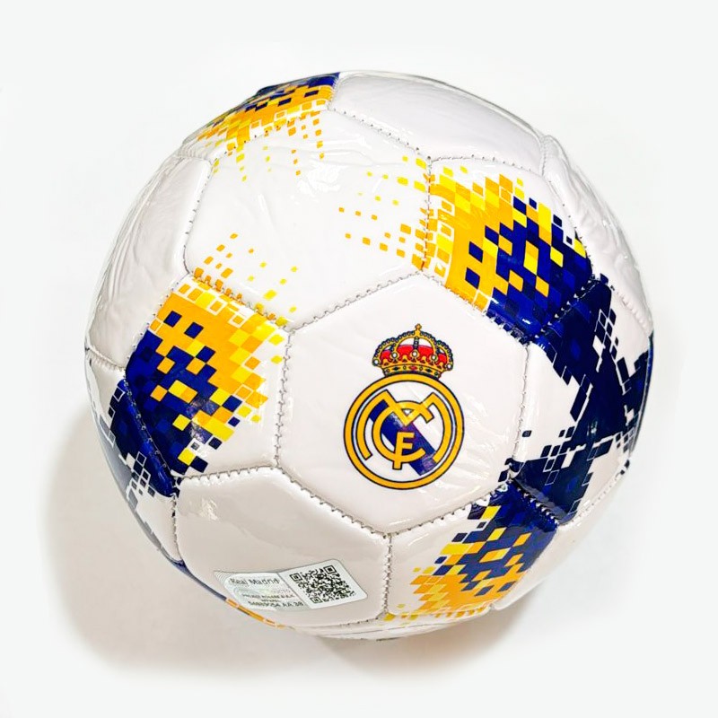 Balon de futbol "Real Madrid" de color blanco y azul