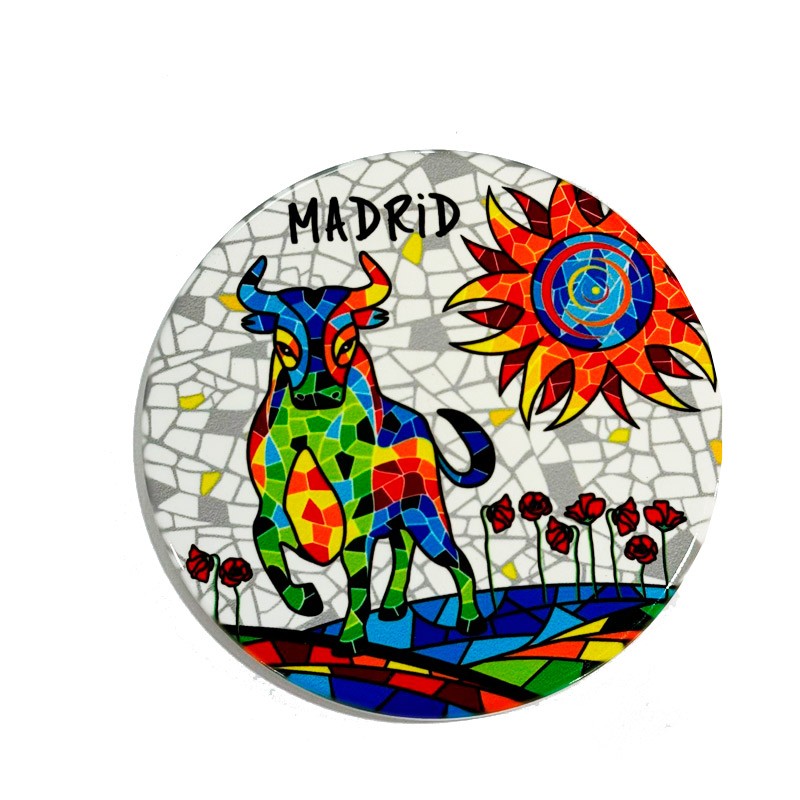 "Mosaic Bull" Coaster Madrid