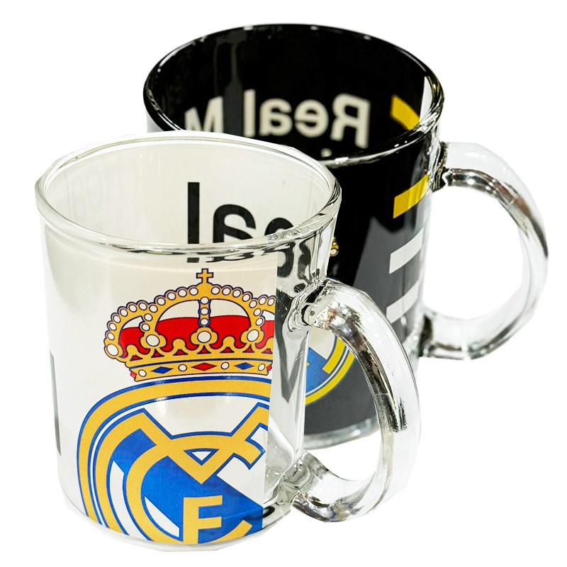 Taza tipo Mug Real Madrid color blanco y negro