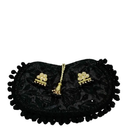 Bullfighting handbag "Black and gold embroidery"