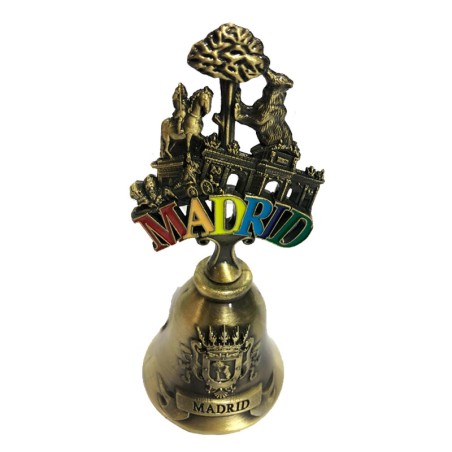 Campana de metal "Souvenirs de Madrid y España"