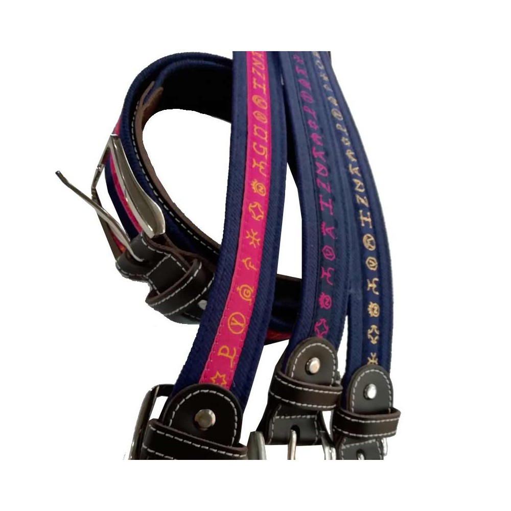 "Livestock Irons" fabric belt