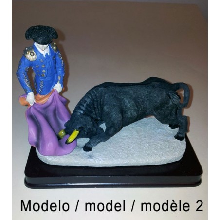 Bullfighters and bulls figures