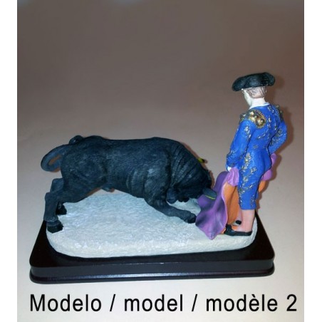 Bullfighters and bulls figures